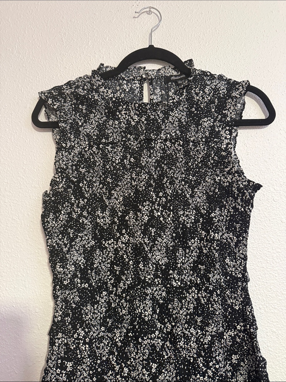 Madewell Smocked Crewneck Mini Dress in Floral - Picture 4 of 9